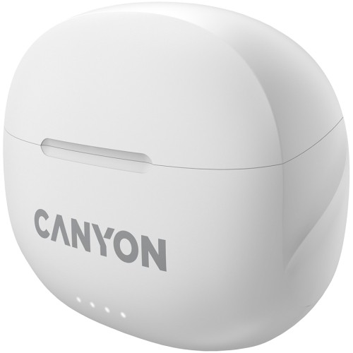 CANYON TWS-8, Bluetooth headset, with microphone, with ENC, BT V5.3 BT V5.3 JL 6976D4, Frequence Response:20Hz-20kHz, battery EarBud 40mAh*2+Charging Case 470mAh, type-C cable length 0.24m, Size: 59*48.8*25.5mm, 0.041kg, white image 4