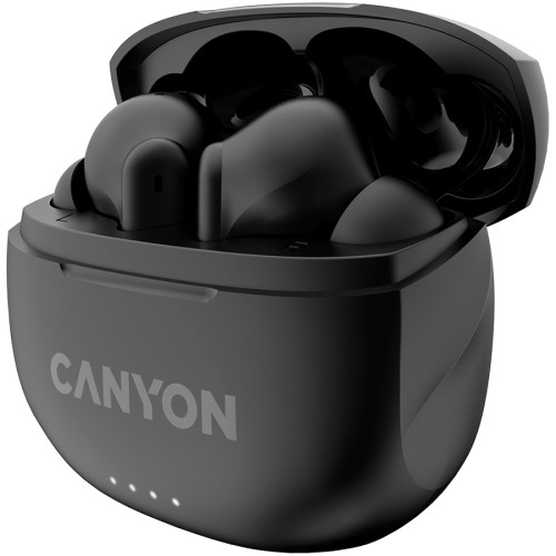 CANYON TWS-8, Bluetooth headset, with microphone, with ENC, BT V5.3 JL 6976D4, Frequence Response:20Hz-20kHz, battery EarBud 40mAh*2+Charging Case 470mAh, type-C cable length 0.24m, Size: 59*48.8*25.5mm, 0.041kg, Black image 3