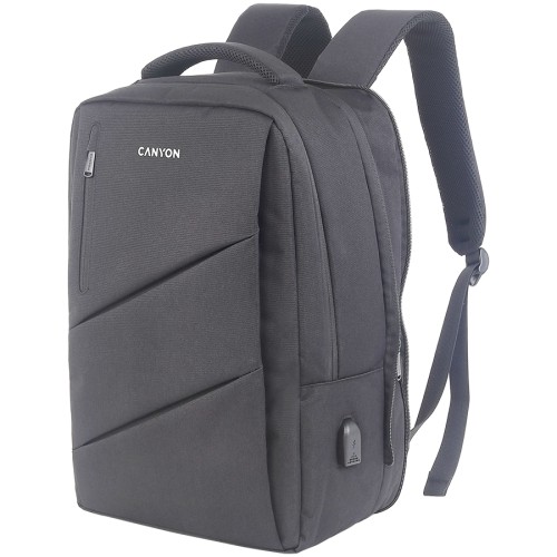 CANYON BPE-5, Laptop backpack for 15.6 inchProduct spec/size(mm): 400MM x300MM x 120MM(+60MM)Grey, Canyon LogoEXTERIOR materials:100% PolyesterInner materials:100% Polyestermax weigh image 2