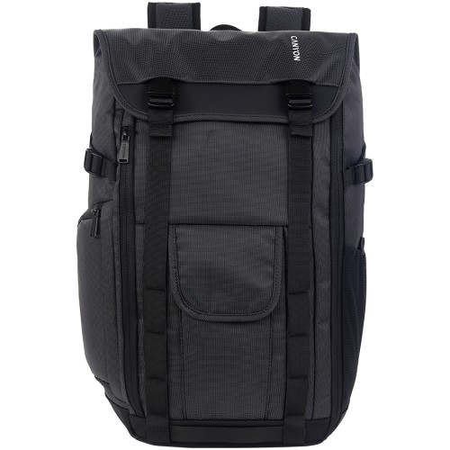 CANYON BPA-5, Laptop backpack for 15.6 inch, Product spec/size(mm):445MM x305MM x 130MM, Black, EXTERIOR materials:100% Polyester, Inner materials:100% Polyester, max weight (KGS): 12kgs image 1