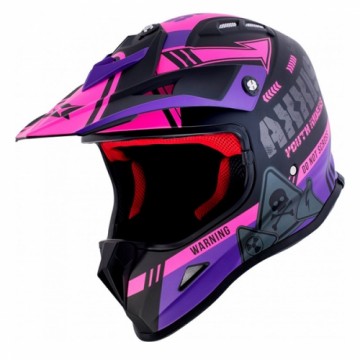 Axxis Helmets, S.a. MX-KIDS WOLVERINE (S) B8 PinkViolMat ķivere