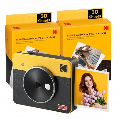 Tūlītējā kamera Kodak MINI SHOT 3 RETRO C300RY60 Dzeltens image 1