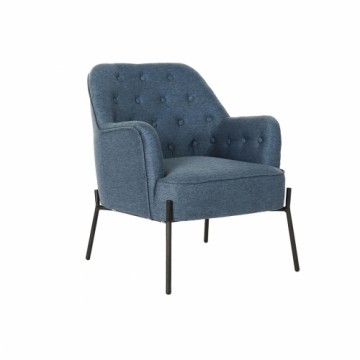 atzveltnes krēsls DKD Home Decor Zils Melns Metāls 65 x 73 x 79,5 cm