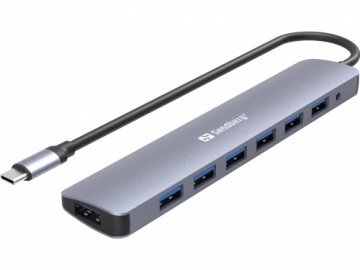 Sandberg 136-40 USB-C to 7 x USB 3.0 Hub