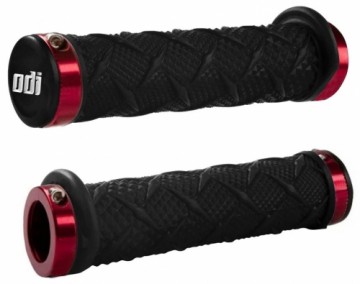 Stūres rokturi ODI X-Treme MTB Lock-On 130mm Bonus Pack Black/Red