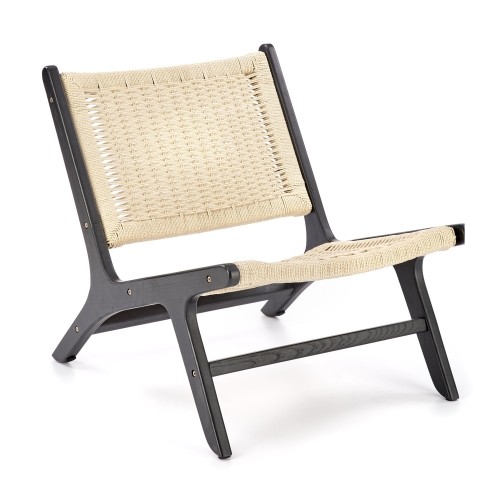 Halmar FODEN leisure chair, black / natural image 2