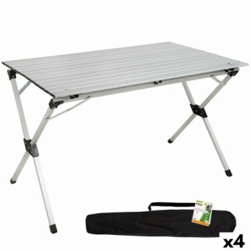 Складной стол Aktive Серебристый Алюминий 110 x 70 x 70 cm (4 штук)