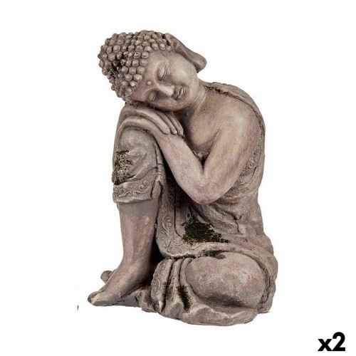 Ibergarden Dekoratīva figūra dārzam Buda Polirezīns 23 x 34 x 28 cm (2 gb.) image 1