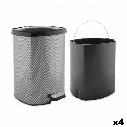 Berilo Atkritumu tvertne ar pedāli Tumši pelēks Plastmasa 20 L (4 gb.) image 1