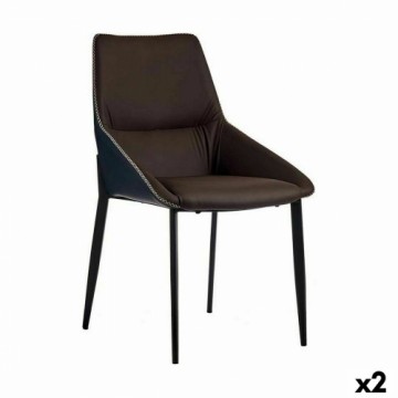 Gift Decor atzveltnes krēsls Pīšana Zils Brūns Tērauds 50 x 87 x 61 cm (2 gb.)