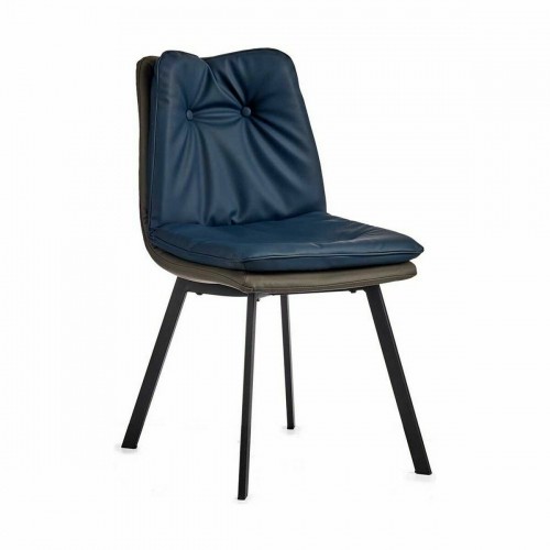 Gift Decor atzveltnes krēsls Pogu Zils Melns Pelēks Tērauds 62 x 85 x 47 cm (2 gb.) image 2