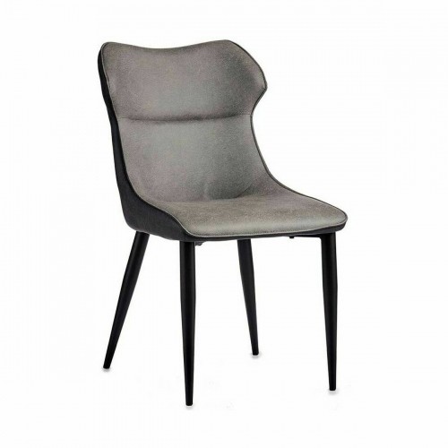 Gift Decor atzveltnes krēsls Melns Pelēks Tērauds 49 x 86 x 60 cm (2 gb.) image 2