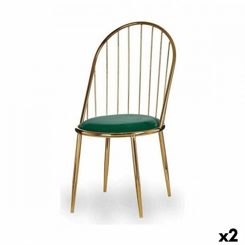 Gift Decor Krēsls Stieņi un termināli Zaļš Bronza Dzelzs 48 x 95,5 x 48 cm (2 gb.) image 1