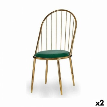 Gift Decor Krēsls Stieņi un termināli Zaļš Bronza Dzelzs 48 x 95,5 x 48 cm (2 gb.)