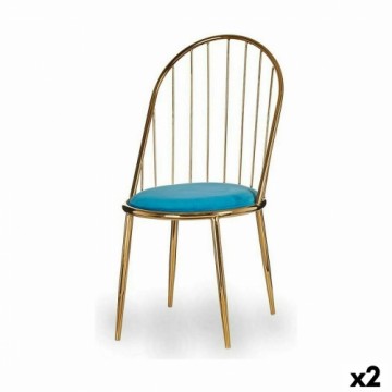 Gift Decor Krēsls Stieņi un termināli Zils Bronza Dzelzs 48 x 95,5 x 48 cm (2 gb.)