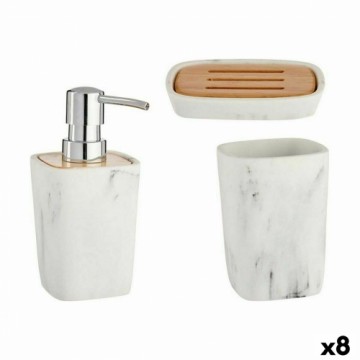 Berilo Набор для ванной Белый Бамбук Пластик (8 штук)