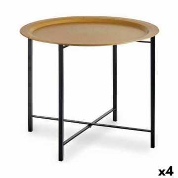 Gift Decor Вспомогательный стол Чёрный Позолоченный Металл 62 x 48,5 x 62 cm (4 штук)