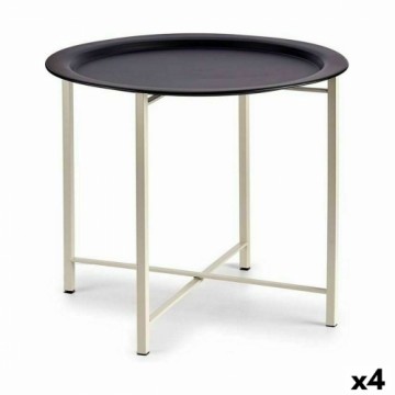 Gift Decor Вспомогательный стол Белый Чёрный Металл 52 x 44 x 52 cm (4 штук)