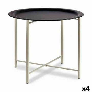 Gift Decor Вспомогательный стол Белый Чёрный Металл 62 x 48,5 x 62 cm (4 штук)