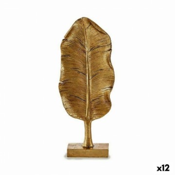 Gift Decor Dekoratīvās figūriņas Augu lapa Bronza 6,5 x 33,3 x 10 cm (12 gb.)