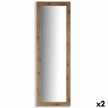 Gift Decor Настенное зеркало Коричневый Деревянный Cтекло 40 ,5 x 130,5 x 1,5 cm (2 штук)