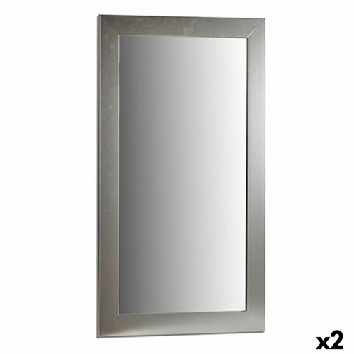 Gift Decor Sienas spogulis Sudrabains Koks Stikls 64,5 x 1,5 x 84,5 cm (2 gb.) image 1