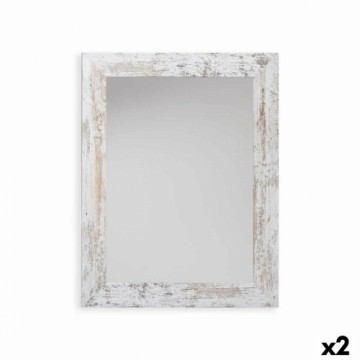 Gift Decor Sienas spogulis Harry Balts Koks Stikls 64,5 x 84,5 x 1,5 cm (2 gb.)