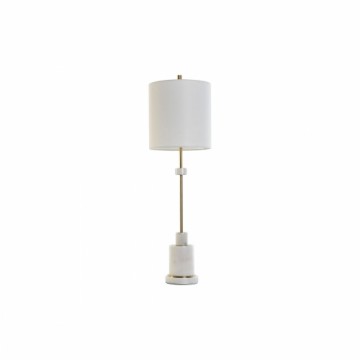 Galda lampa DKD Home Decor Balts Bronza Metāls Marmors 50 W 220 V 25 x 25 x 81 cm