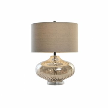 Galda lampa DKD Home Decor Bēšs Caurspīdīgs Šampanietis Metāls Stikls 60 W 220 V 43 x 43 x 57 cm