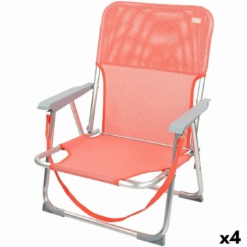 Saliekamais Krēsls Aktive Flamingo Korāļi 44 x 72 x 35 cm (4 gb.)