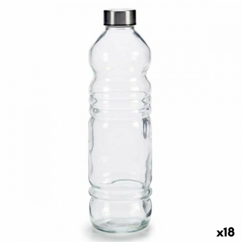 Vivalto Stikla Pudele Caurspīdīgs Sudrabains Stikls 1,1 L 8 x 31 x 8 cm (18 gb.) image 1