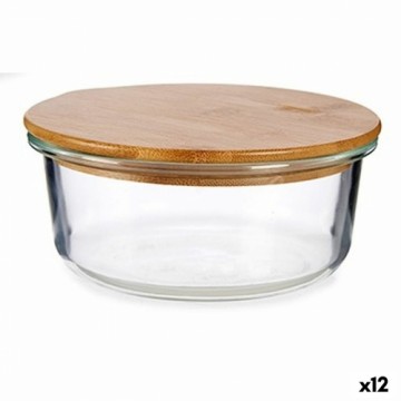 Vivalto Круглая коробочка для завтраков с крышкой Бамбук 15 x 6,5 x 15 cm (12 штук)