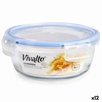 Vivalto Hermētiska Pusdienu Kastīte Apaļa Zils 860 ml 16,5 x 7,5 x 16,5 cm (12 gb.)