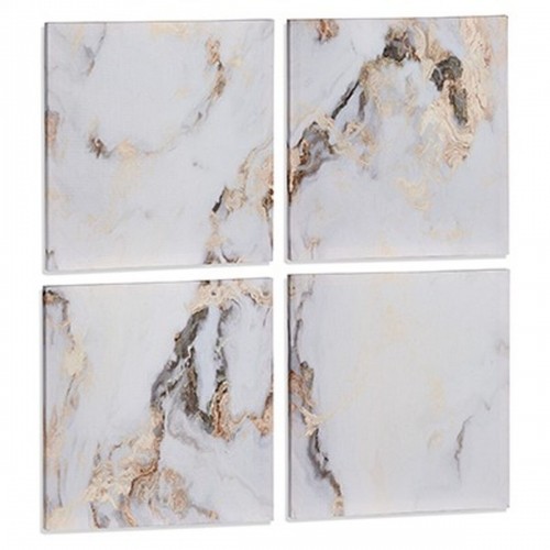 Gift Decor 4 attēlu komplekts Canvas Marmors Balts 35 x 7 x 35 cm (6 gb.) image 3