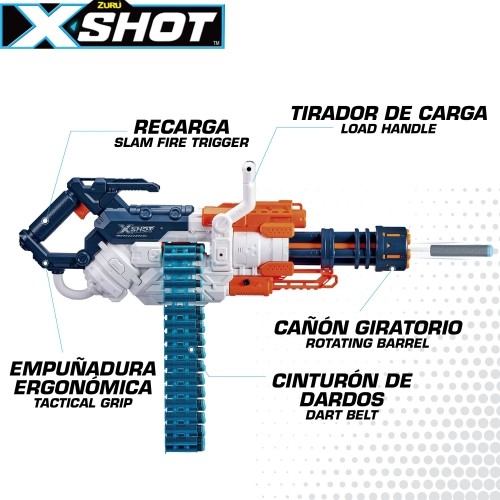 Pistole ar 48 porol. šautriņām līdz 27 m X-Shot Crusher ZURU 8 g+ CB46562 image 4