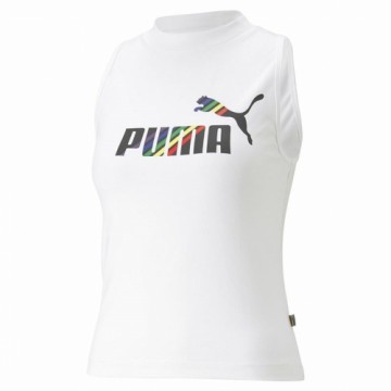 Sieviešu Krekls ar Īsām Piedurknēm Puma Ess+ Love Is Love Sl Balts