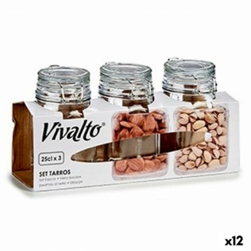 Vivalto Набор из банок Герметично закрываются Прозрачный Резина Металл 250 ml (12 штук)