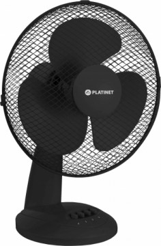 Platinet ventilators 9", melns (44744)