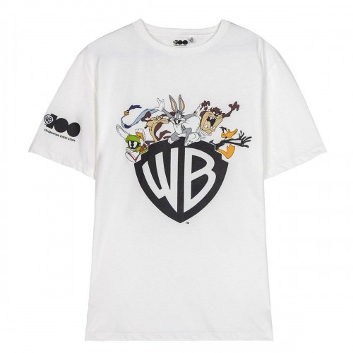 Vīriešu Krekls ar Īsām Piedurknēm Warner Bros Balts Odrasle image 1