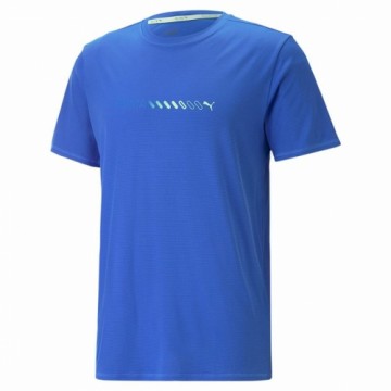 t-krekls Puma Run Favorite Logo Zils Vīriešu