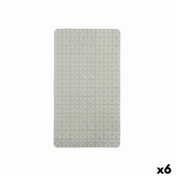 Berilo Neslīdošs dušas paklājs Rāmji Pelēks PVC 67,7 x 38,5 x 0,7 cm (6 gb.)