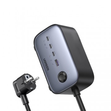 Ugreen wall charger GaN USB C | USB AC power strip black (CD270)