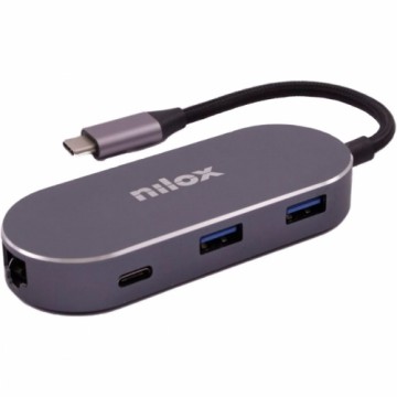 USB Centrmezgls Nilox NXDSUSBC02 Pelēks