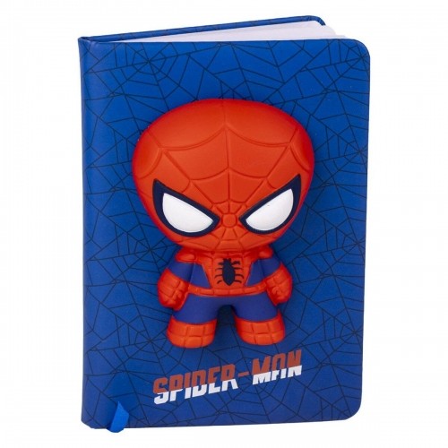 Piezīmju grāmata Spiderman SQUISHY Zils 18 x 13 x 1 cm image 1