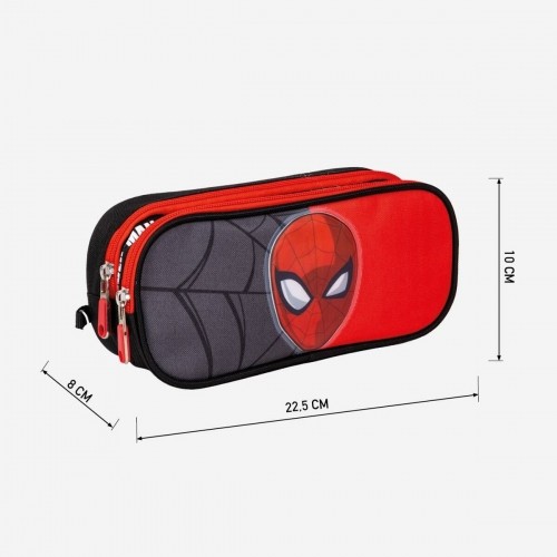Divkāršs futrālis Spiderman Melns 22,5 x 8 x 10 cm image 3