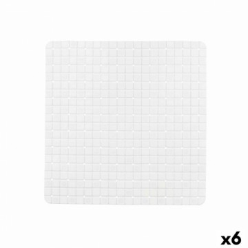 Berilo Нескользящий коврик для душа фотографии Белый PVC 50,3 x 50,3 x 0,7 cm (6 штук)