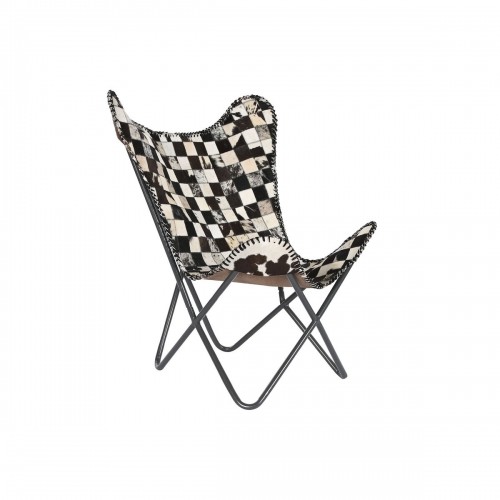 atzveltnes krēsls DKD Home Decor Krēmkrāsa Tumši brūns Dzelzs 70 x 70 x 90 cm image 1