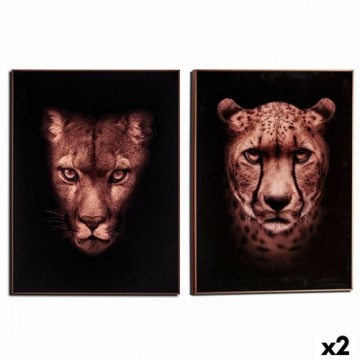 Gift Decor Glezna Leoparda skaidu plātnes 61,5 x 3 x 81,5 cm (2 gb.)