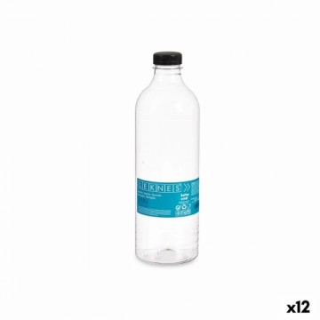Leknes бутылка Чёрный Прозрачный Пластик 1,5 L 9 x 29,2 x 9 cm (12 штук)