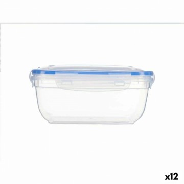 Leknes Герметичная коробочка для завтрака Квадратный Прозрачный полипропилен 1,4 L 14,5 x 8,5 x 20 cm (12 штук)
